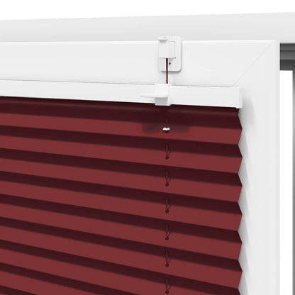 Pleated Blind Bordeaux Red 85x200 cm Fabric Width 84.4 cm Polyester