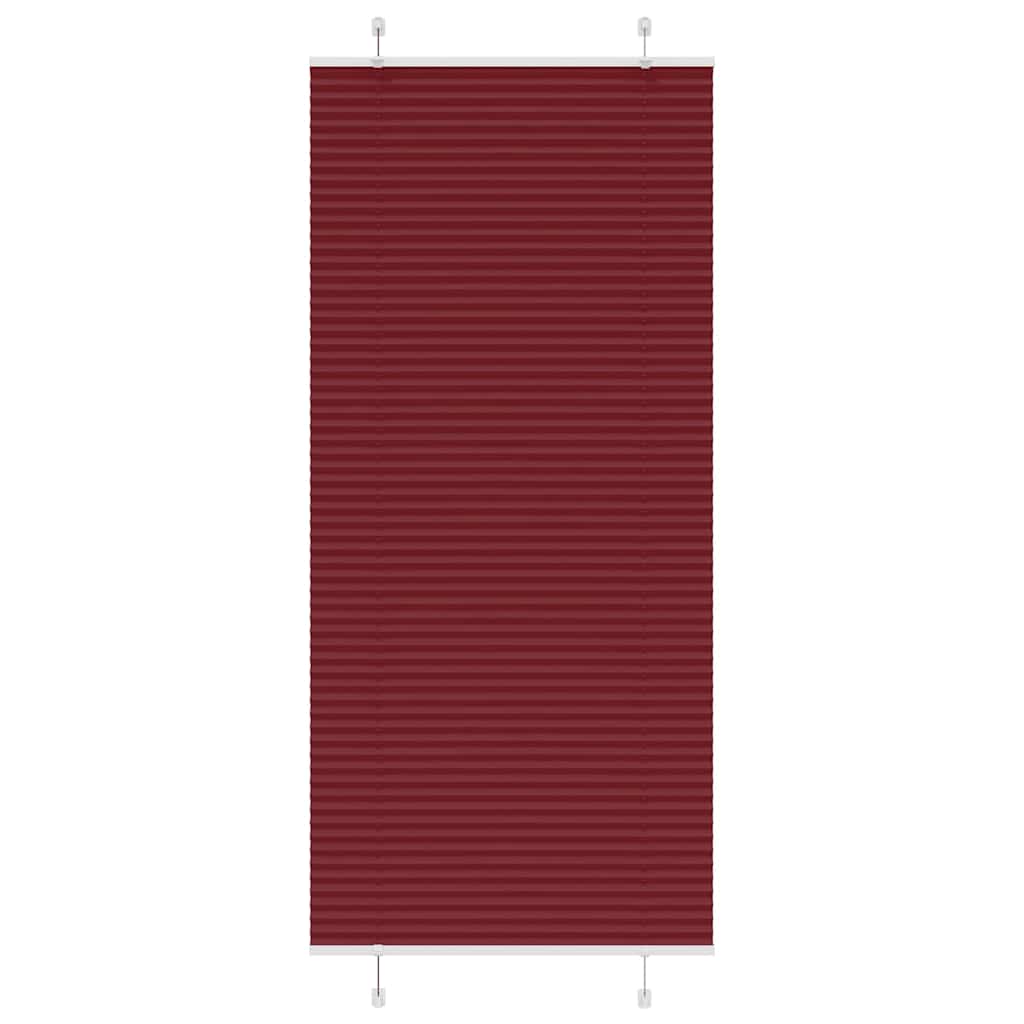 Pleated Blind Bordeaux Red 95x200 cm Fabric Width 94.4 cm Polyester