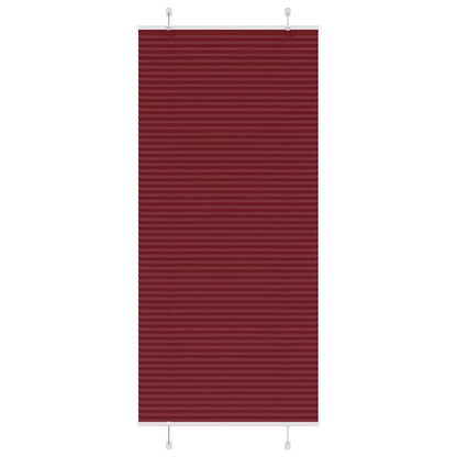 Pleated Blind Bordeaux Red 95x200 cm Fabric Width 94.4 cm Polyester