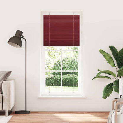 Pleated Blind Bordeaux Red 100x200 cm Fabric Width 99.4 cm Polyester