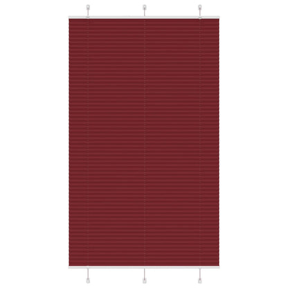 Pleated Blind Bordeaux Red 115x200 cm Fabric Width 114.4 cm Polyester