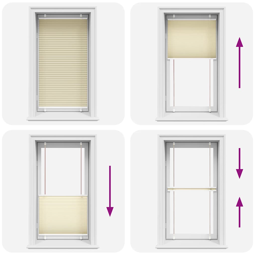 Pleated Blind Cream 80x150 cm Fabric Width 79.4 cm Polyester