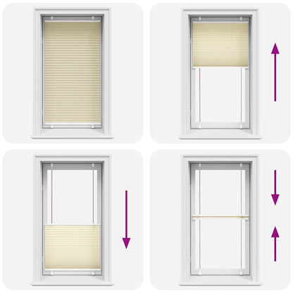 Pleated Blind Cream 80x150 cm Fabric Width 79.4 cm Polyester