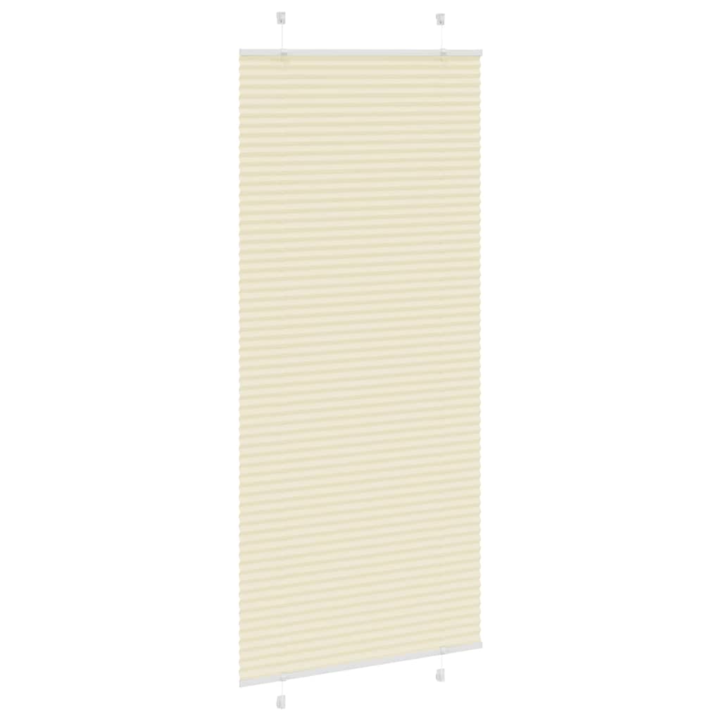 Pleated Blind Cream 85x200 cm Fabric Width 84.4 cm Polyester