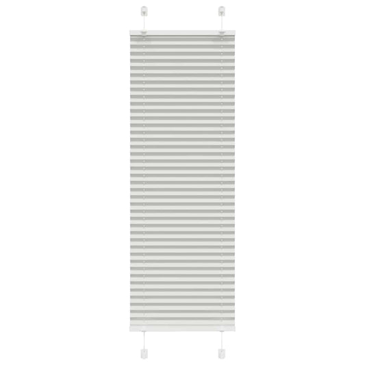 Pleated Blind Light Grey 40x100 cm Fabric Width 39.4 cm Polyester