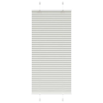 Pleated Blind Light Grey 55x100 cm Fabric Width 54.4 cm Polyester