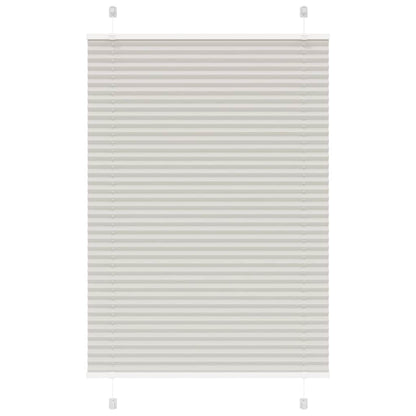 Pleated Blind Light Grey 90x100 cm Fabric Width 89.4 cm Polyester