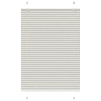 Pleated Blind Light Grey 100x100 cm Fabric Width 99.4 cm Polyester