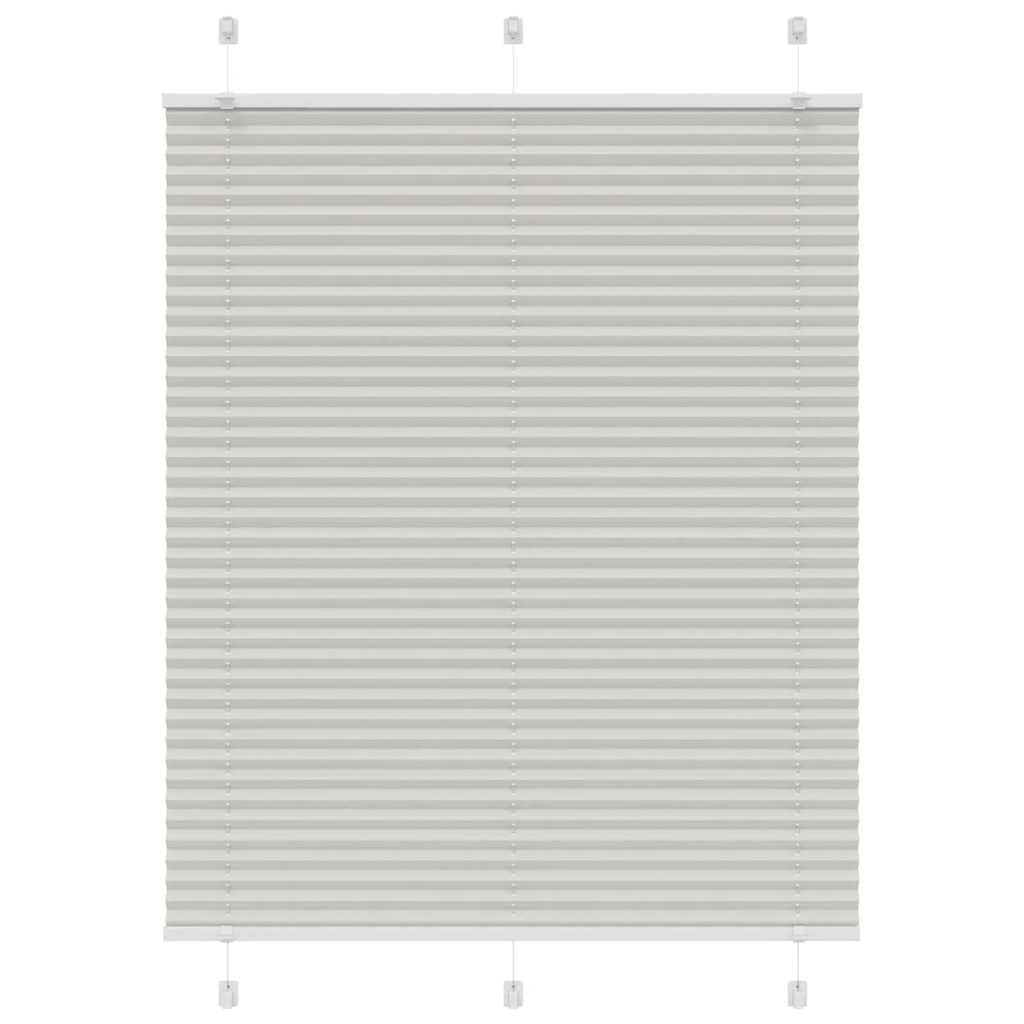 Pleated Blind Light Grey 110x100 cm Fabric Width 109.4 cm Polyester