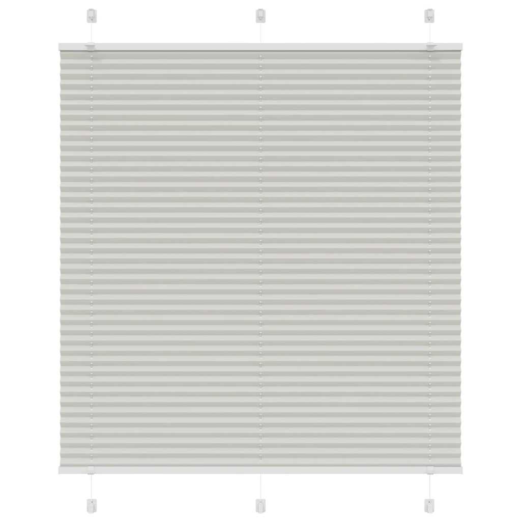 Pleated Blind Light Grey 115x100 cm Fabric Width 114.4 cm Polyester