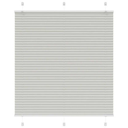 Pleated Blind Light Grey 120x100 cm Fabric Width 119.4 cm Polyester