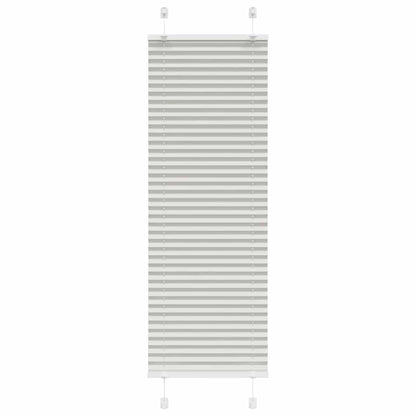 Pleated Blind Light Grey 40x150 cm Fabric Width 39.4 cm Polyester
