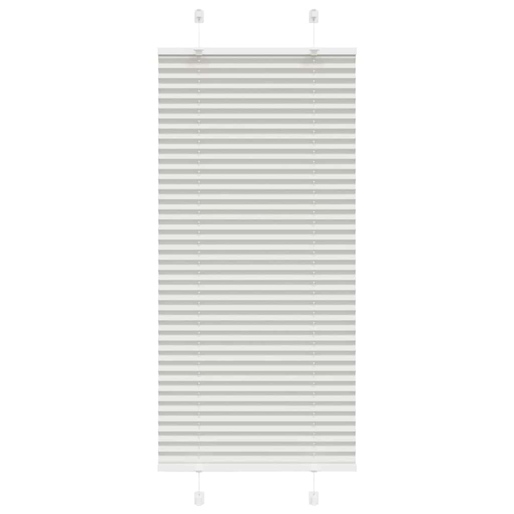 Pleated Blind Light Grey 55x150 cm Fabric Width 54.4 cm Polyester