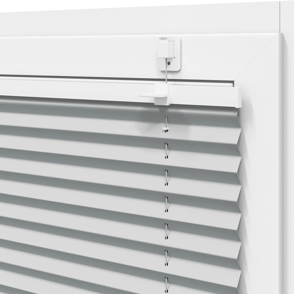 Pleated Blind Light Grey 60x150 cm Fabric Width 59.4 cm Polyester