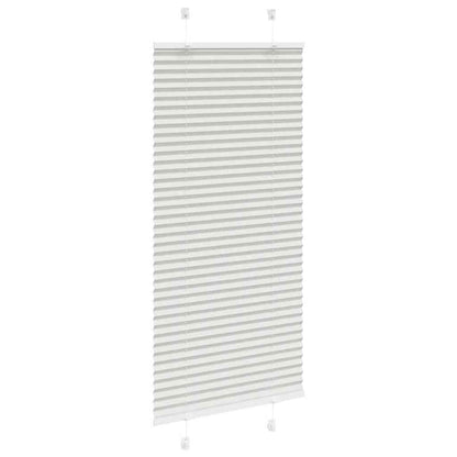 Pleated Blind Light Grey 65x150 cm Fabric Width 64.4 cm Polyester