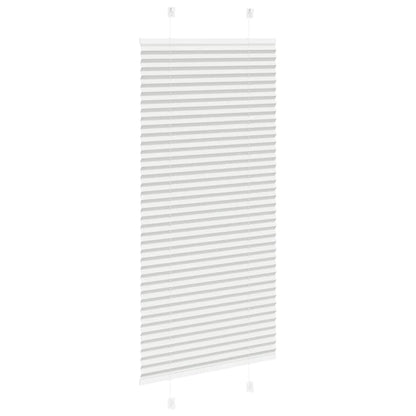 Pleated Blind Light Grey 65x150 cm Fabric Width 64.4 cm Polyester