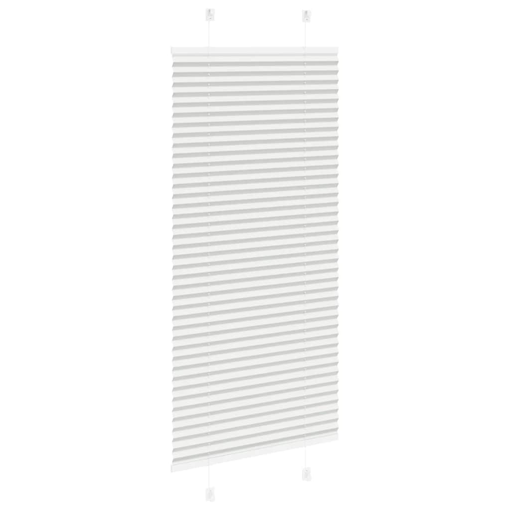 Pleated Blind Light Grey 65x150 cm Fabric Width 64.4 cm Polyester