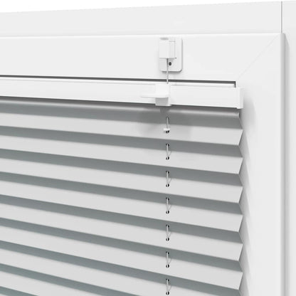 Pleated Blind Light Grey 65x150 cm Fabric Width 64.4 cm Polyester