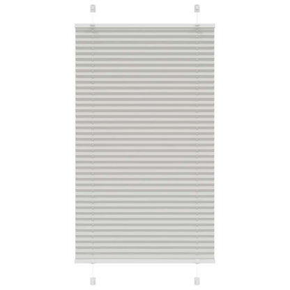 Pleated Blind Light Grey 70x150 cm Fabric Width 69.4 cm Polyester