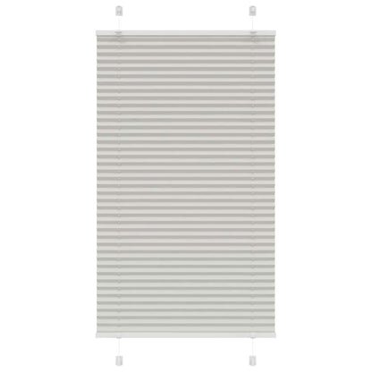 Pleated Blind Light Grey 75x150 cm Fabric Width 74.4 cm Polyester