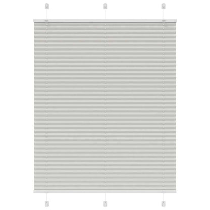 Pleated Blind Light Grey 105x150 cm Fabric Width 104.4 cm Polyester