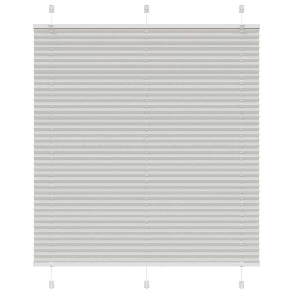 Pleated Blind Light Grey 115x150 cm Fabric Width 114.4 cm Polyester