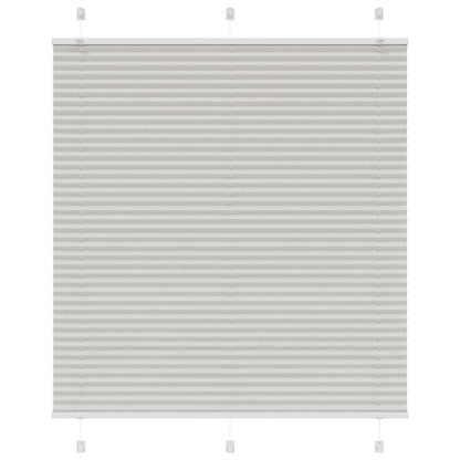 Pleated Blind Light Grey 115x150 cm Fabric Width 114.4 cm Polyester