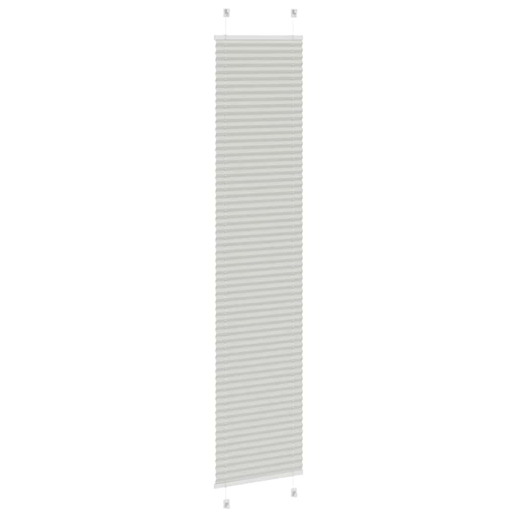 Pleated Blind Light Grey 50x200 cm Fabric Width 49.4 cm Polyester