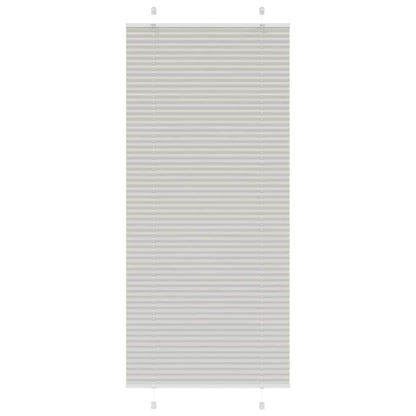 Pleated Blind Light Grey 100x200 cm Fabric Width 99.4 cm Polyester