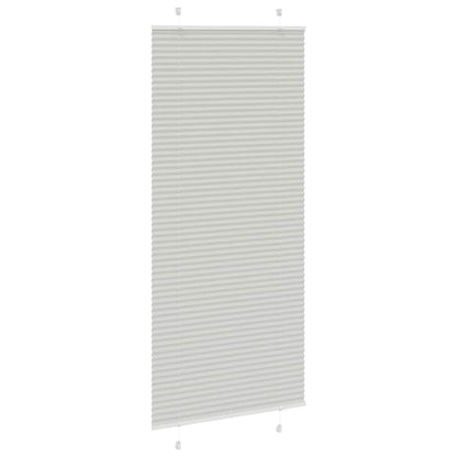 Pleated Blind Light Grey 100x200 cm Fabric Width 99.4 cm Polyester