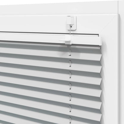 Pleated Blind Light Grey 100x200 cm Fabric Width 99.4 cm Polyester