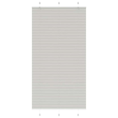 Pleated Blind Light Grey 110x200 cm Fabric Width 109.4 cm Polyester