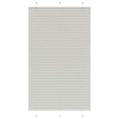 Pleated Blind Light Grey 120x200 cm Fabric Width 119.4 cm Polyester