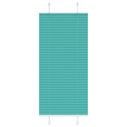 Pleated Blind Petrol Green 65x100 cm Fabric Width 64.4 cm Polyester