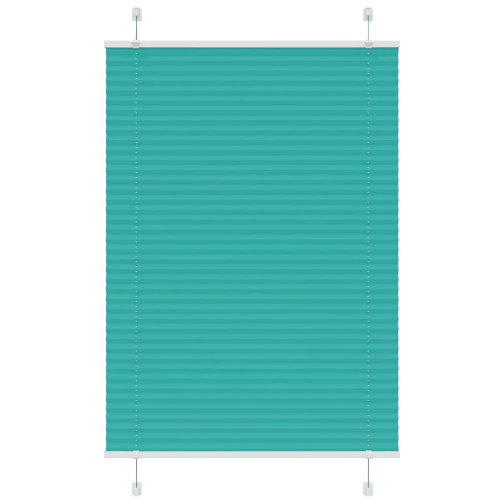 Pleated Blind Petrol Green 85x100 cm Fabric Width 84.4 cm Polyester