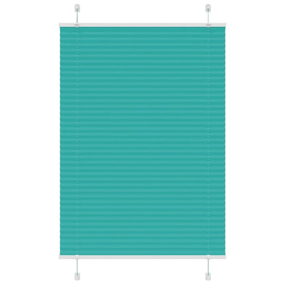 Pleated Blind Petrol Green 100x100 cm Fabric Width 99.4 cm Polyester