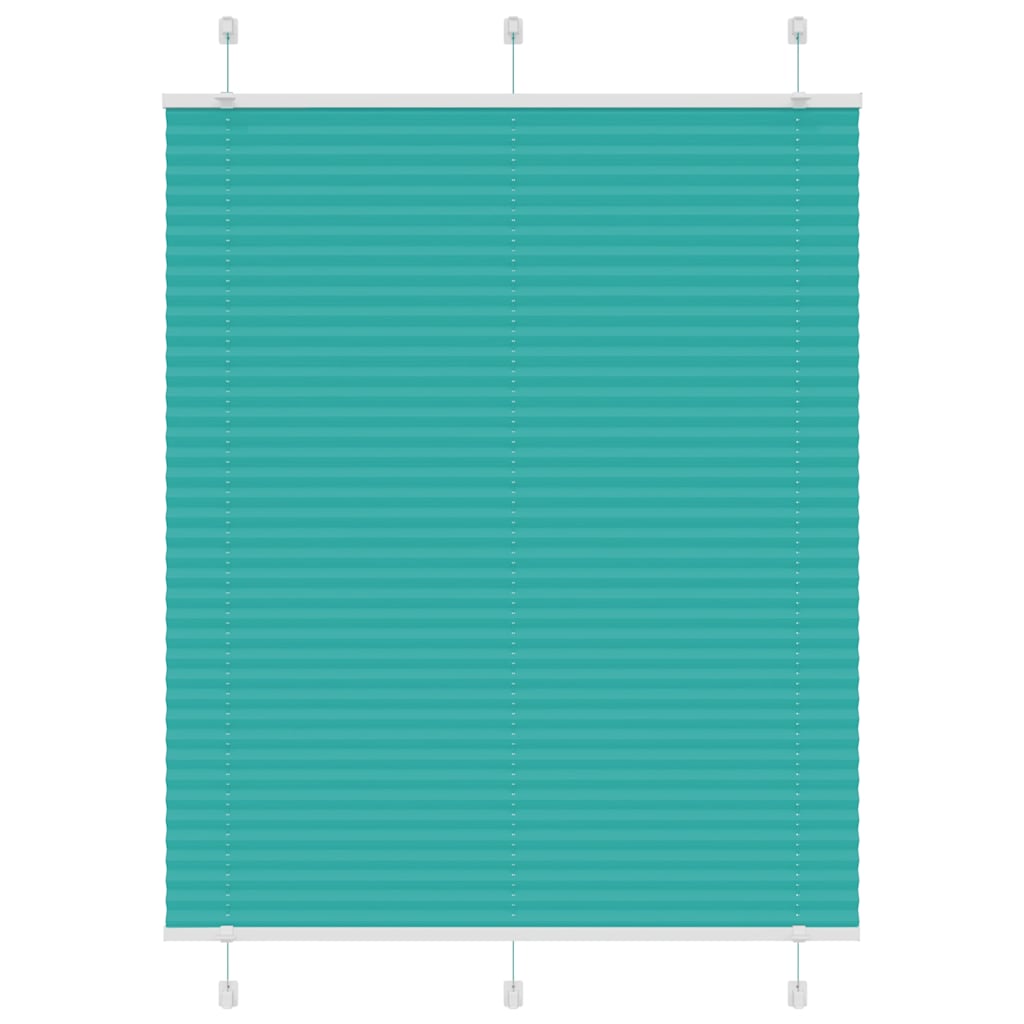 Pleated Blind Petrol Green 105x100 cm Fabric Width 104.4 cm Polyester