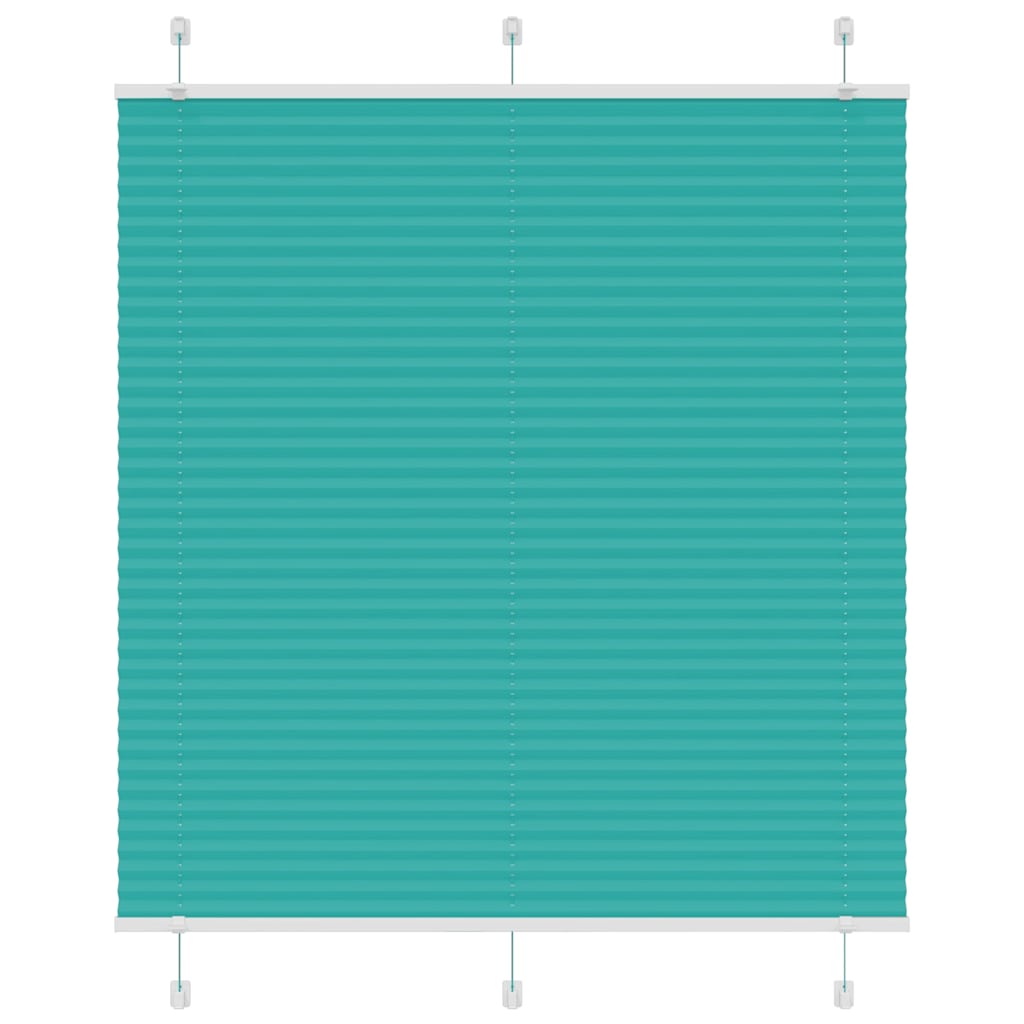 Pleated Blind Petrol Green 120x100 cm Fabric Width 119.4 cm Polyester
