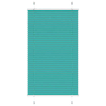 Pleated Blind Petrol Green 75x150 cm Fabric Width 74.4 cm Polyester