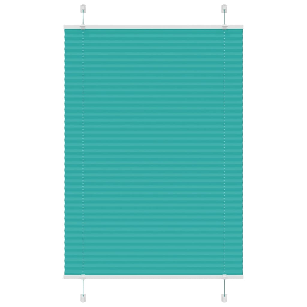 Pleated Blind Petrol Green 100x150 cm Fabric Width 99.4 cm Polyester