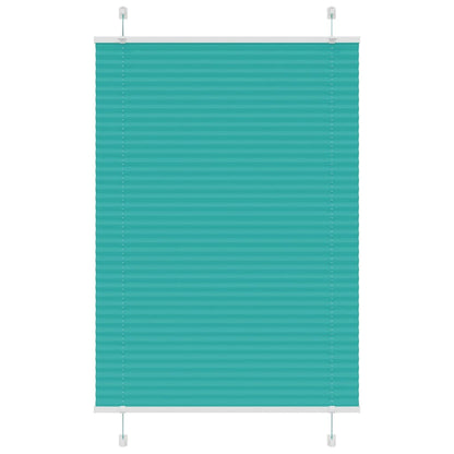Pleated Blind Petrol Green 100x150 cm Fabric Width 99.4 cm Polyester