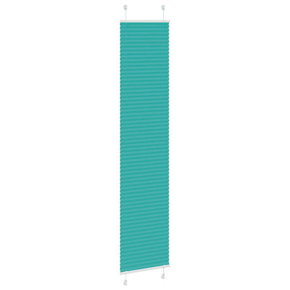 Pleated Blind Petrol Green 45x200 cm Fabric Width 44.4 cm Polyester