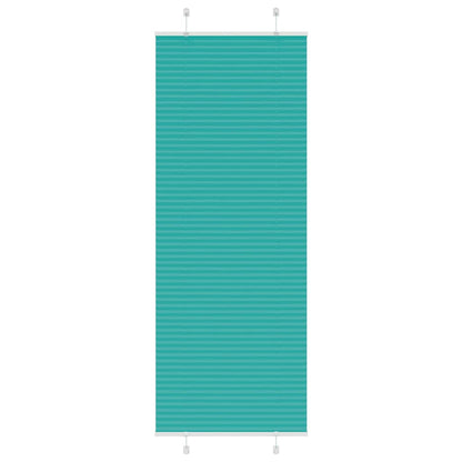 Pleated Blind Petrol Green 75x200 cm Fabric Width 74.4 cm Polyester