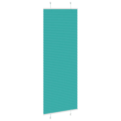 Pleated Blind Petrol Green 75x200 cm Fabric Width 74.4 cm Polyester