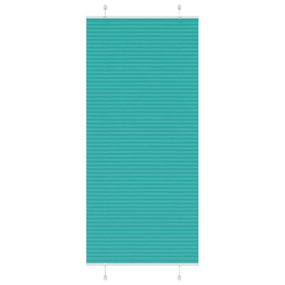 Pleated Blind Petrol Green 90x200 cm Fabric Width 89.4 cm Polyester