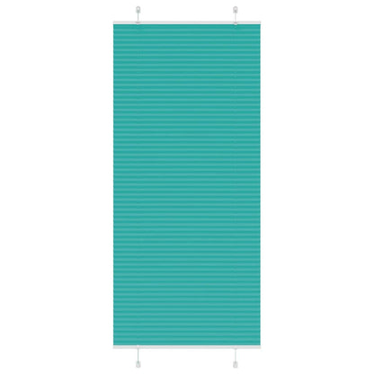 Pleated Blind Petrol Green 100x200 cm Fabric Width 99.4 cm Polyester