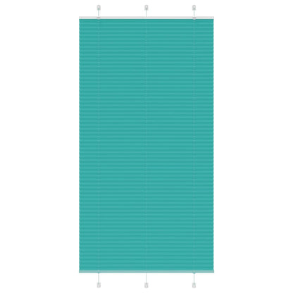 Pleated Blind Petrol Green 105x200 cm Fabric Width 104.4 cm Polyester
