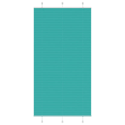 Pleated Blind Petrol Green 110x200 cm Fabric Width 109.4 cm Polyester