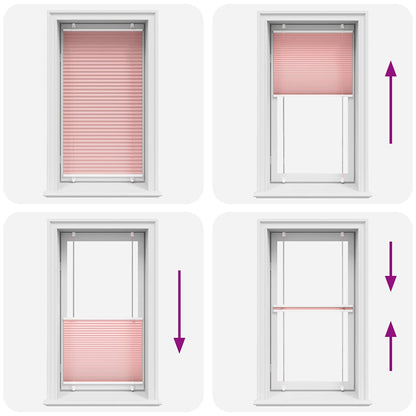 Pleated Blind Pink 70x100 cm Fabric Width 69.4 cm Polyester