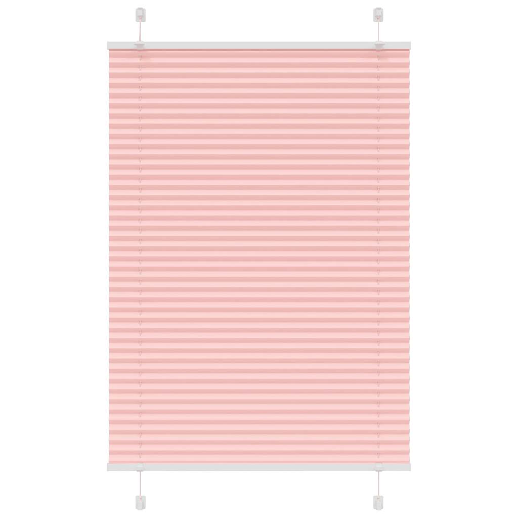 Pleated Blind Pink 100x100 cm Fabric Width 99.4 cm Polyester